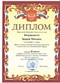 2 место краевая грамота Зверев М конкурс антикоррупции